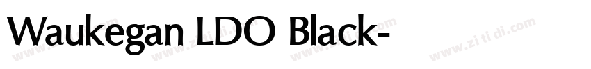 Waukegan LDO Black字体转换